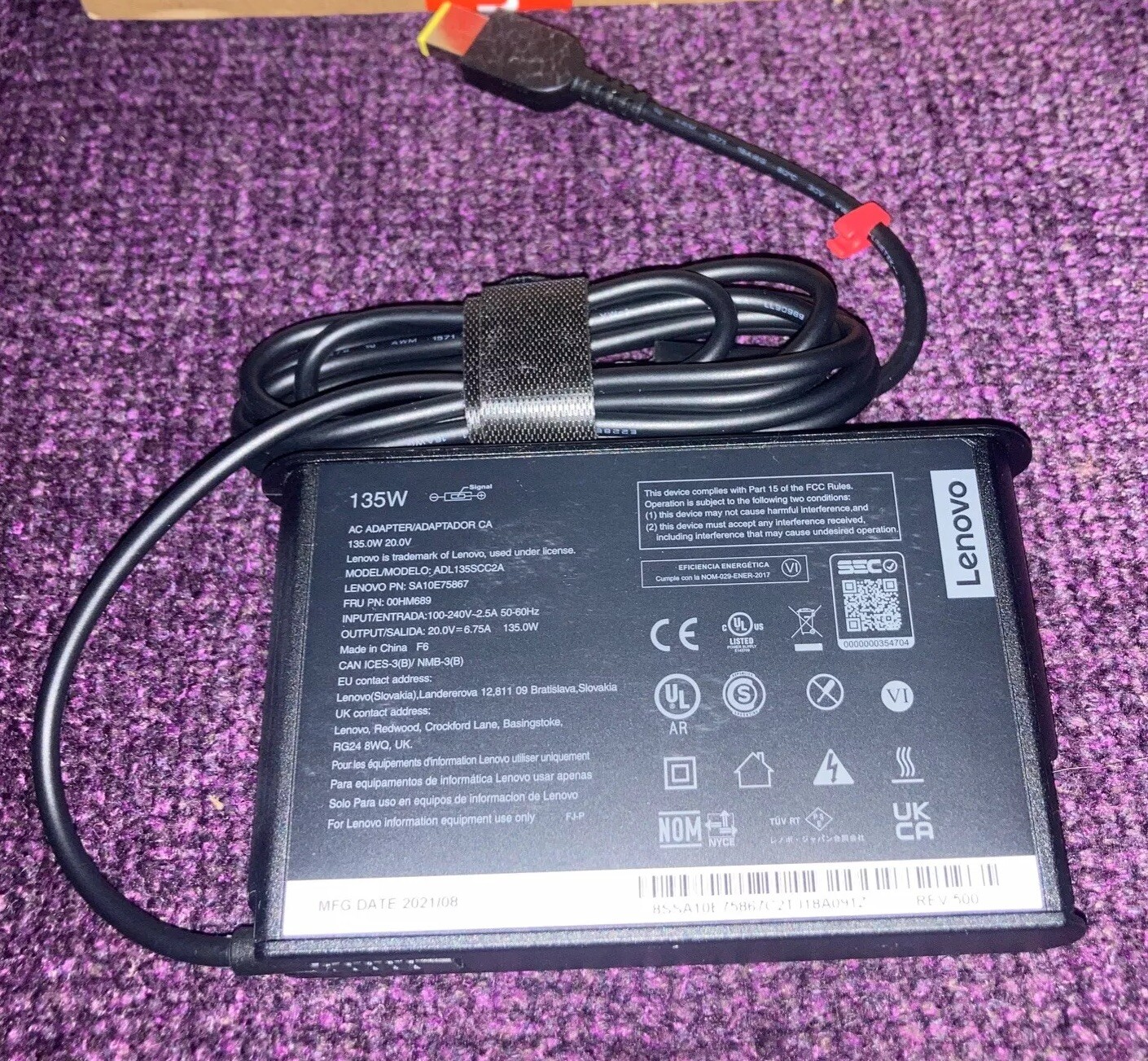 Lenovo 4X20E53336 ThinkCentre Tiny 65W AC Adapter Slim Tip Brand New