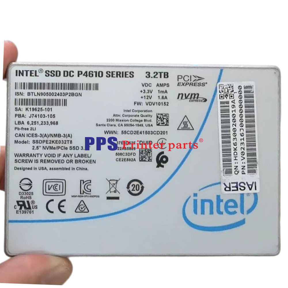 Intel P4610 3.2TB Enterprise SSD U.2 2.5" SSDPE2KE032T8 Solid State Drive