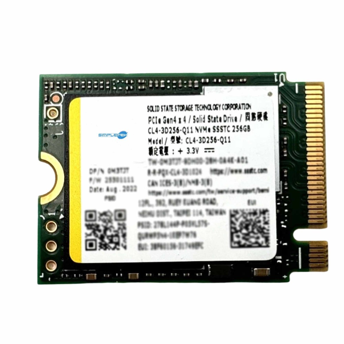 Lite-On SSD M.2 2230 256GB PCIe 4.0 NVMe 3D TLC Internal Solid State Drive