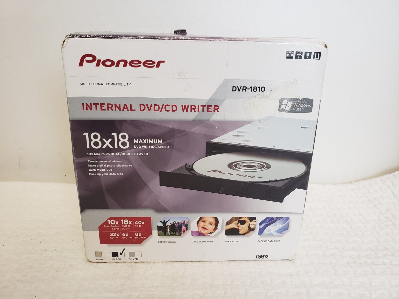 (J24) Pioneer DVR - 1810 Internal DVD/CD Writer 18X18 Maximum Writing Speed