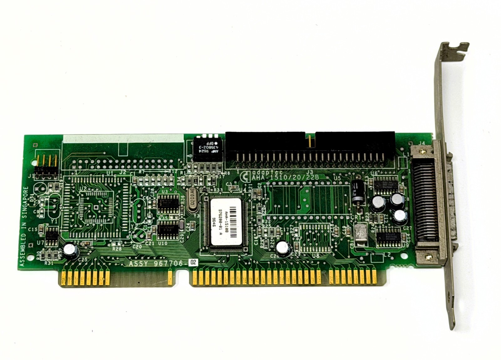 Adaptec AHA-1510B 16-Bit ISA Fast SCSI-2 Host Adapter 50-Pin Vintage PC