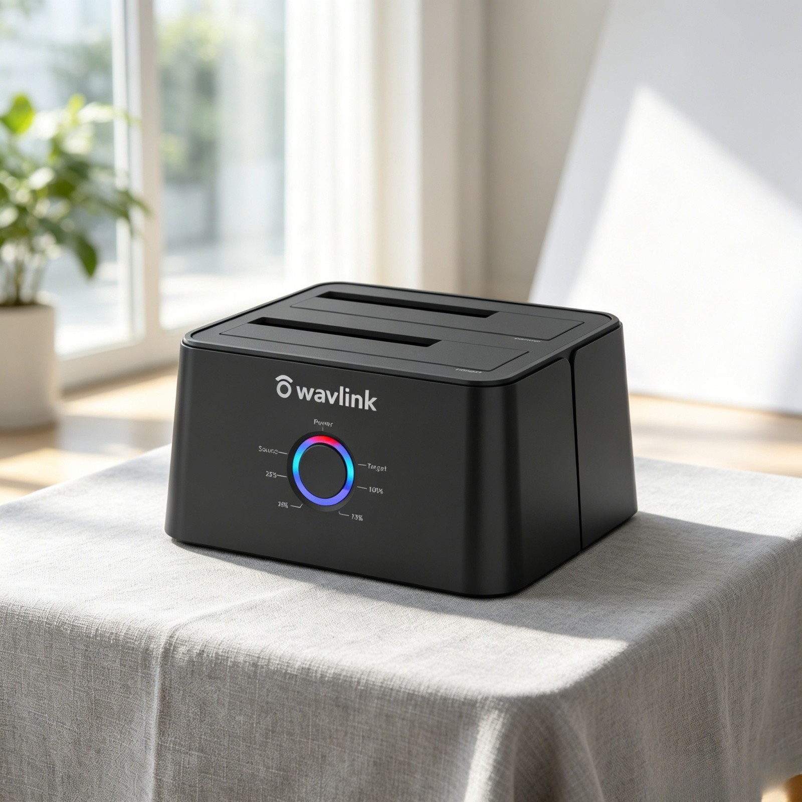 USB 3.0 to SATA Hard Drive Dock Dual-Bay USBC to M.2 NVMe SSD Dock Offline Clone