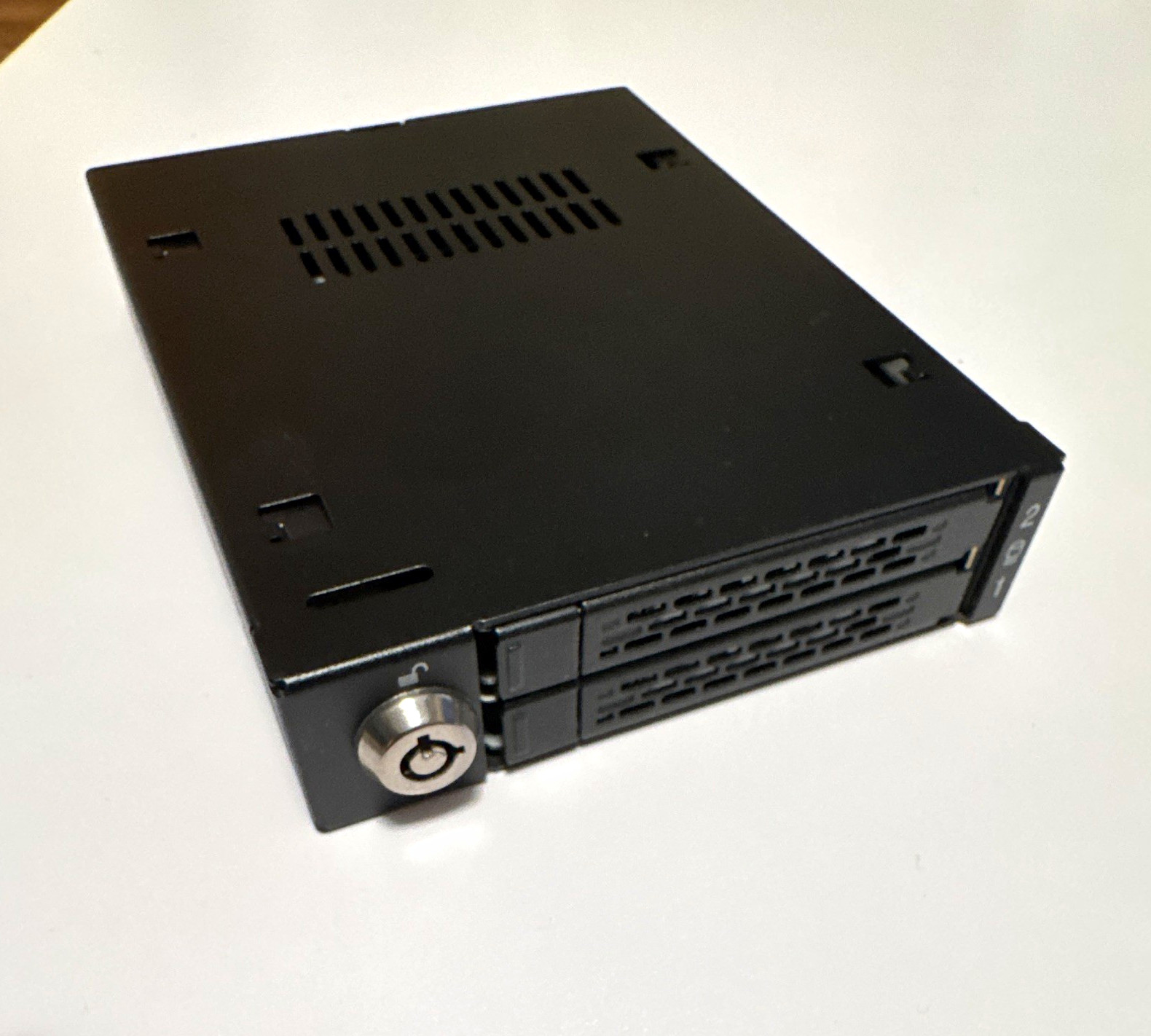 ICY DOCK MB992SK-B 2-Bay 2.5in SATA Drive Caddy, Locking, Black Metal