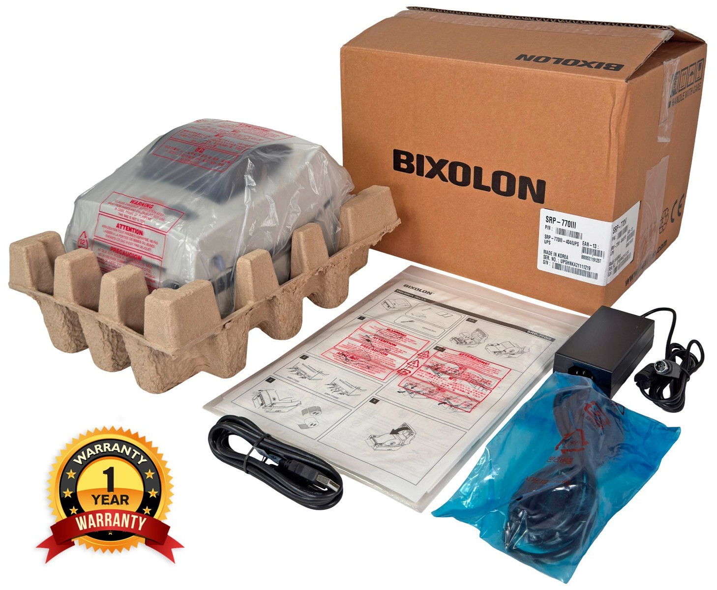 NEW  Bixolon SRP-770III Direct Thermal Barcode Label Printer USB Serial