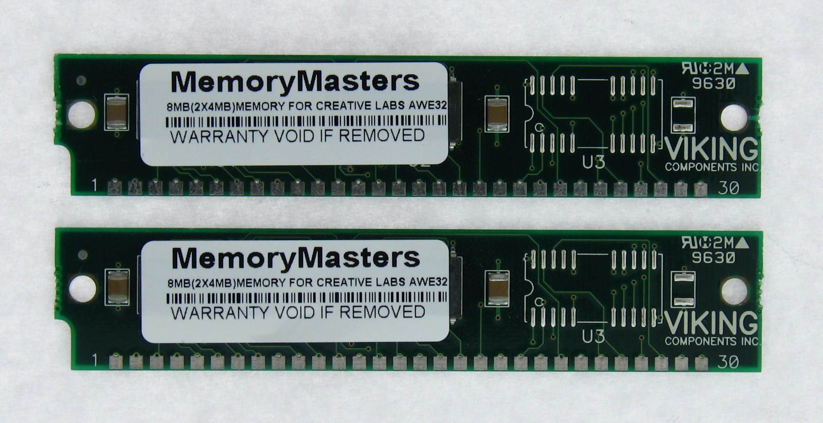 2x4MB 8MB 30pin SIMMs RAM MEMORY non-parity 4x8 for Creative Labs AWE32 *Tested*