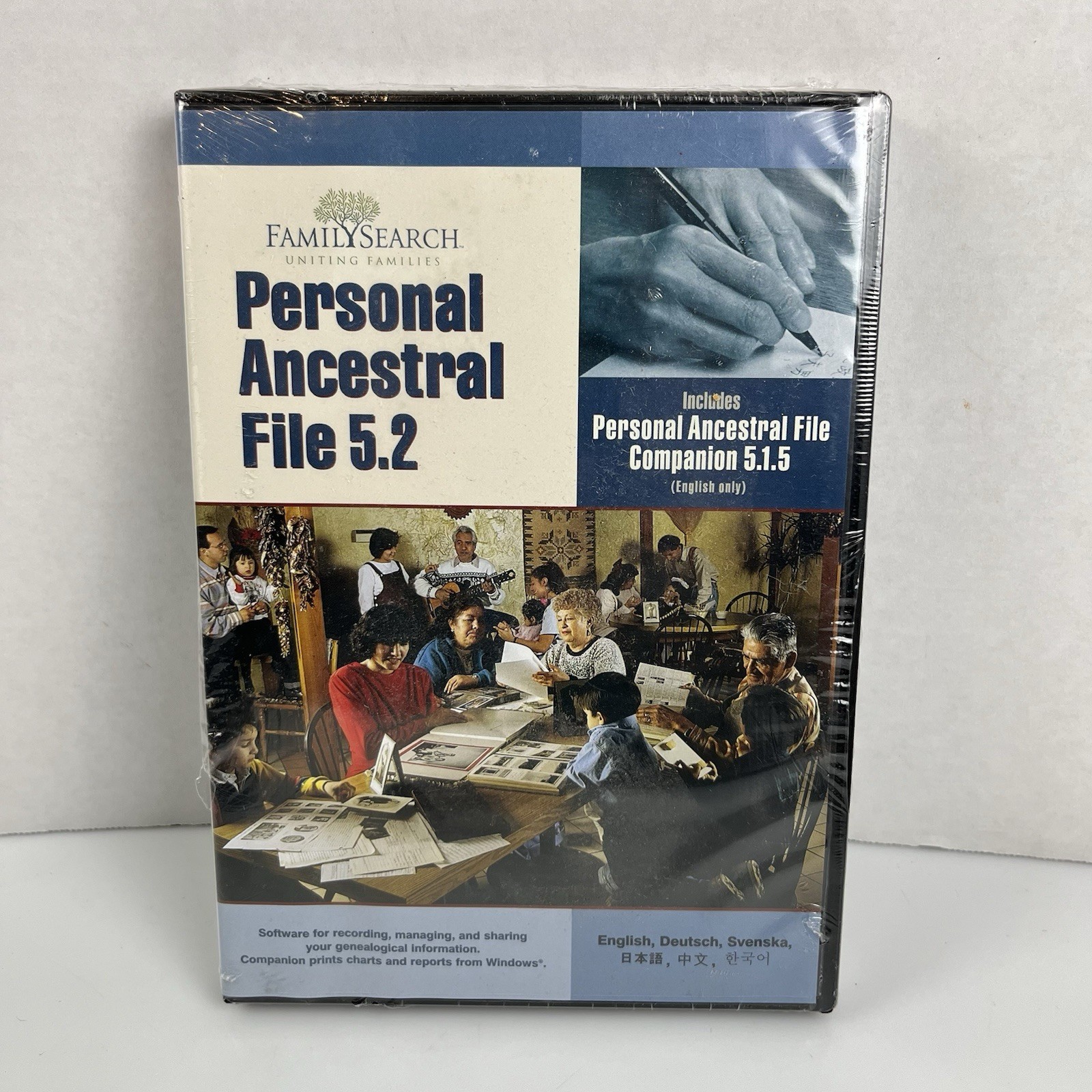 FAMILY SEARCH: PERSONAL ANCESTRAL FILE 5.2-GENEALOGICAL INFO PC CD-ROM SOFTWARE
