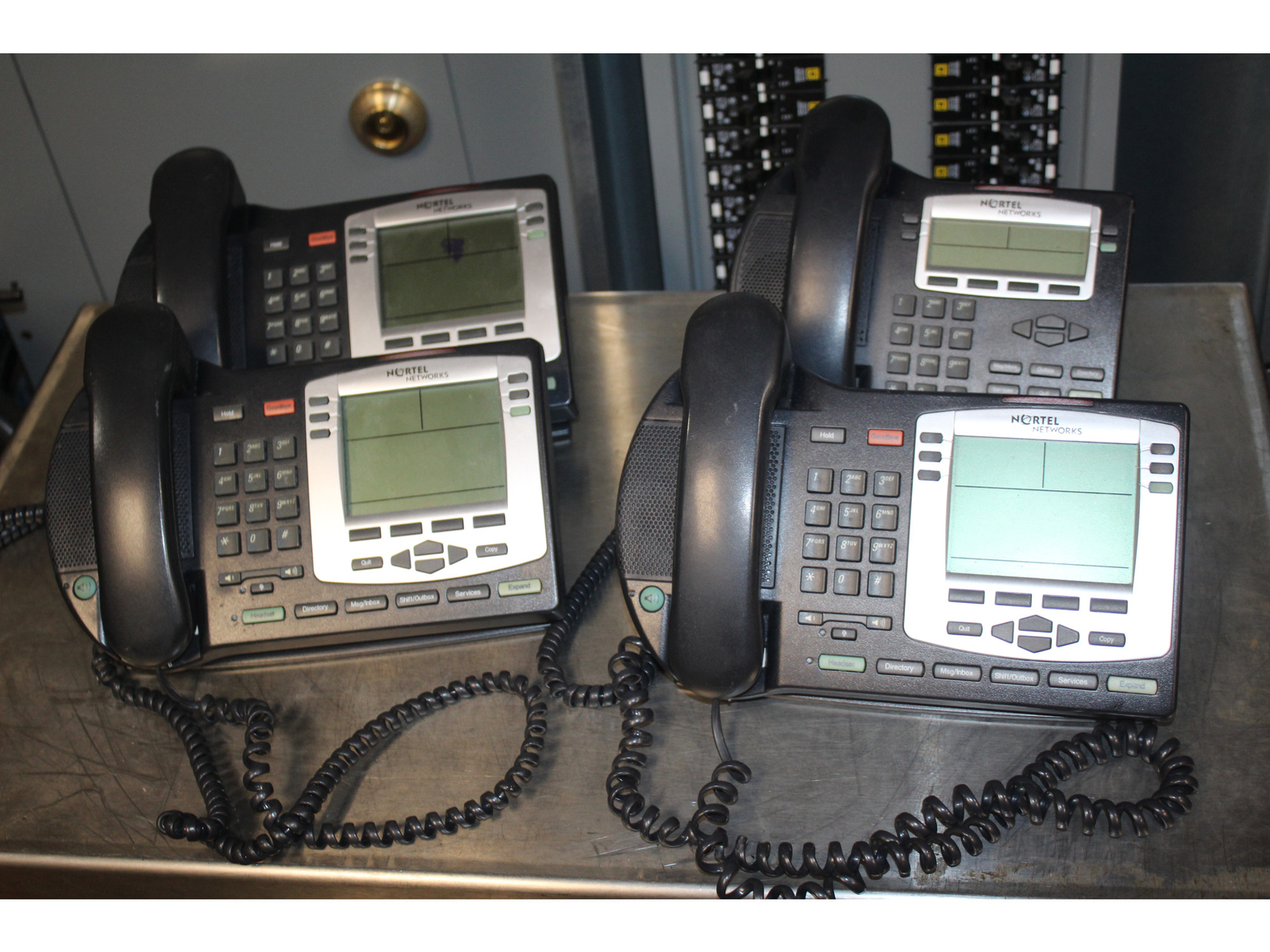 Lot of 4 Nortel NTDU92 NTDU91 IP Phones - as-is