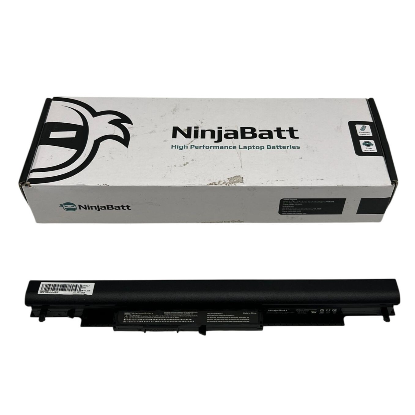 NinjaBatt HS04 2200mAh Replacement Li-on Laptop Battery Black 14.8V