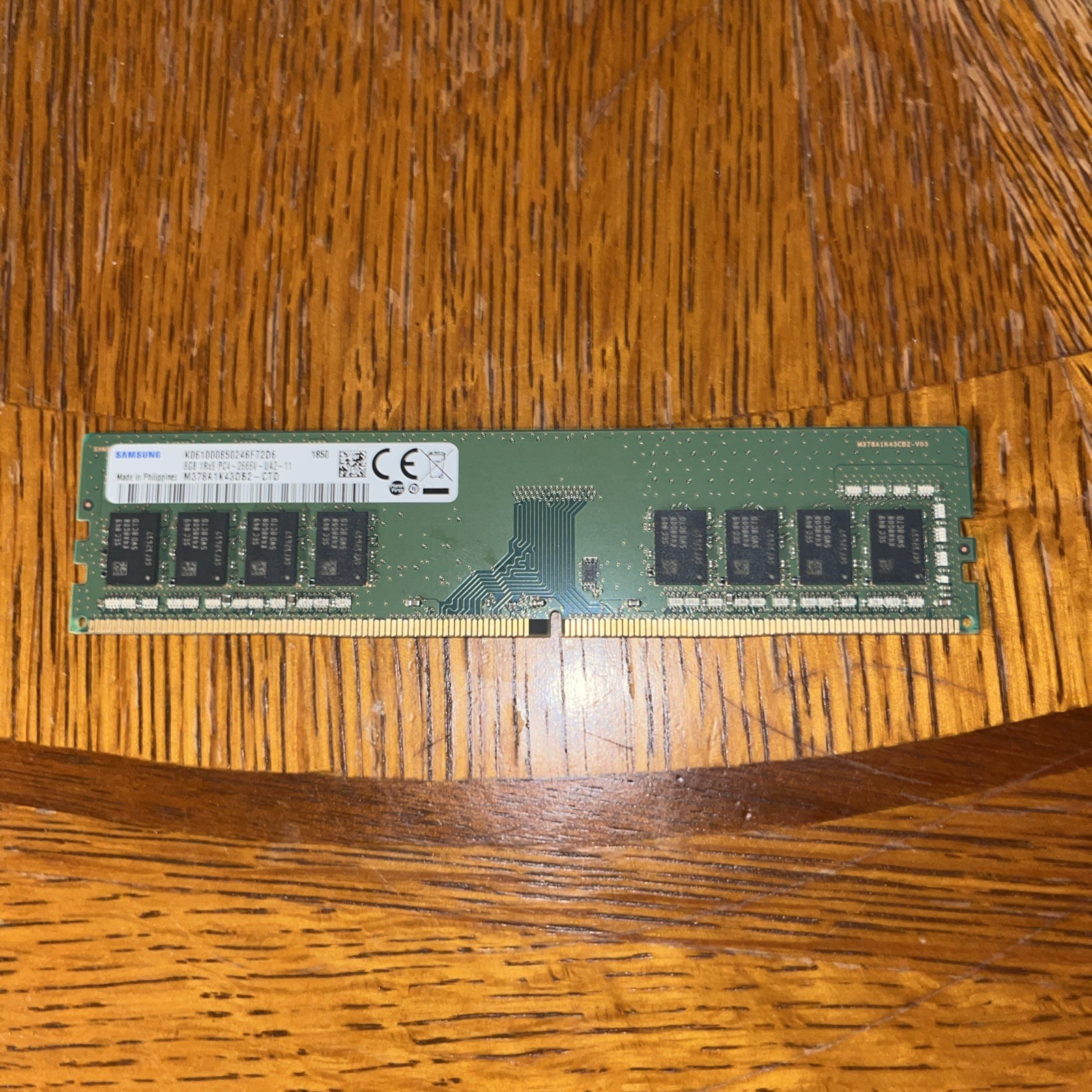 Samsung 8GB DDR4 2666MHz Desktop RAM DIMM M378A1K43DB2-CTD PC4-2666V 1Rx8 Memory