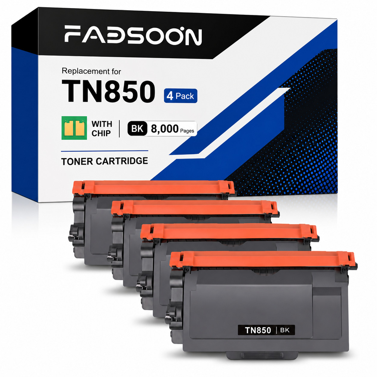 TN850 4PK 4BK Black Toner Cartridge HL-L5100DN HL-L5200DW HL-L6200DW HL-L6400DW 