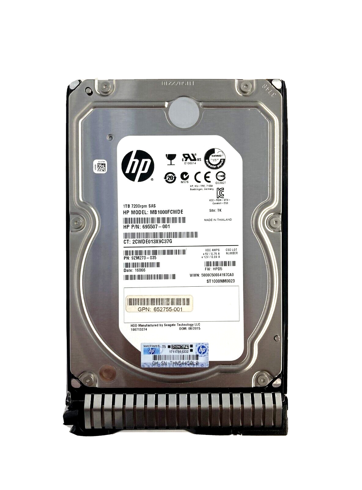 HP MB1000FCWDE HDD 1TB SAS 6Gb/s 3.5" 695507-001 512 b/s