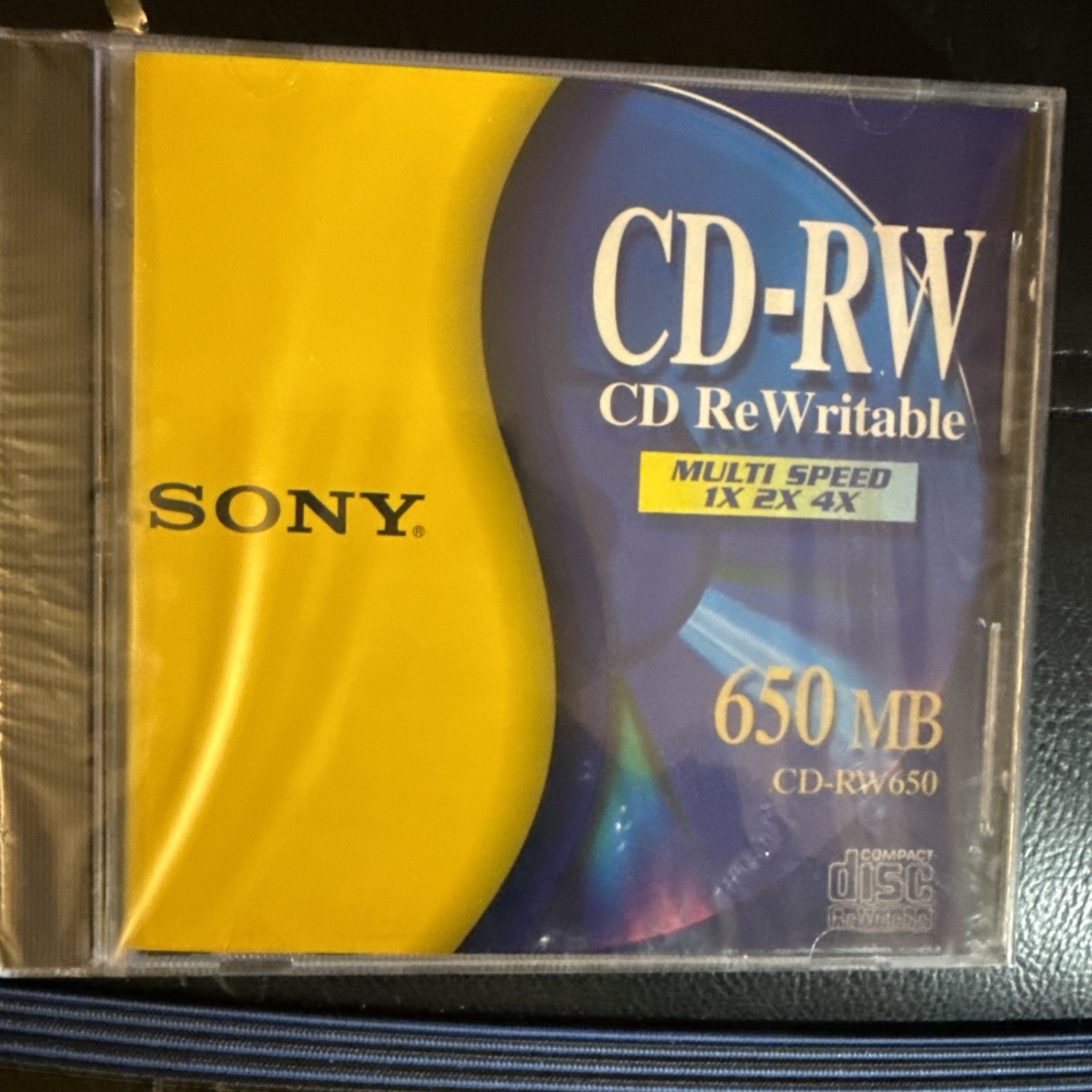 ONE Sony CD-RW 650 MB ReWritable Disc Multi Speed Brand NEW Sealed