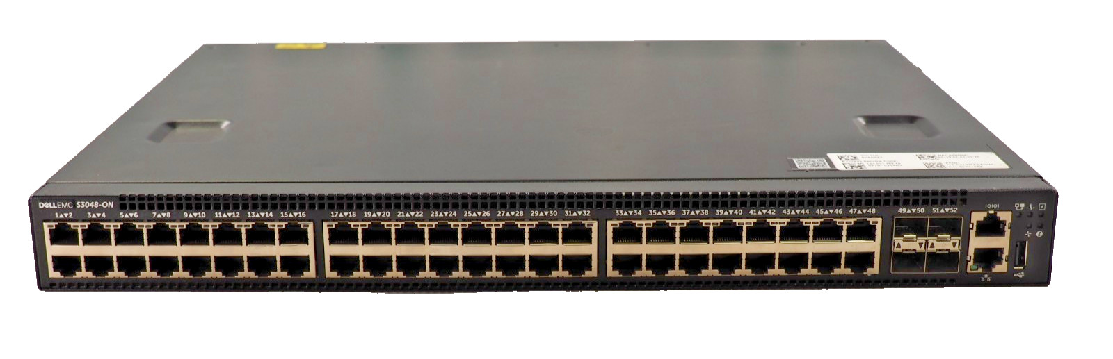 Dell S3048-ON 48-Ports 1GbE 4-Port 10GbE SFP+ Network Switch 219MJ Dual AC