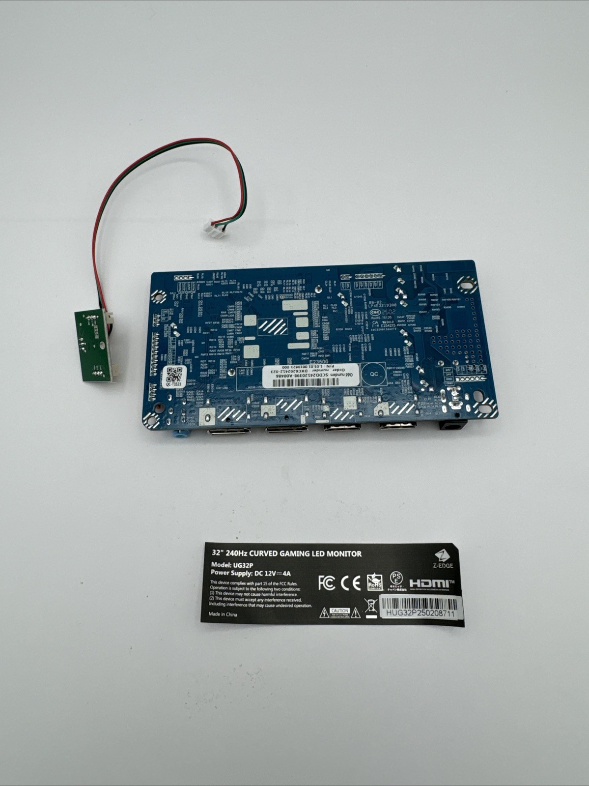 Main Board For Z-edge Ug32p 32-in. 1080p 240-hz (Monitor Not Included)