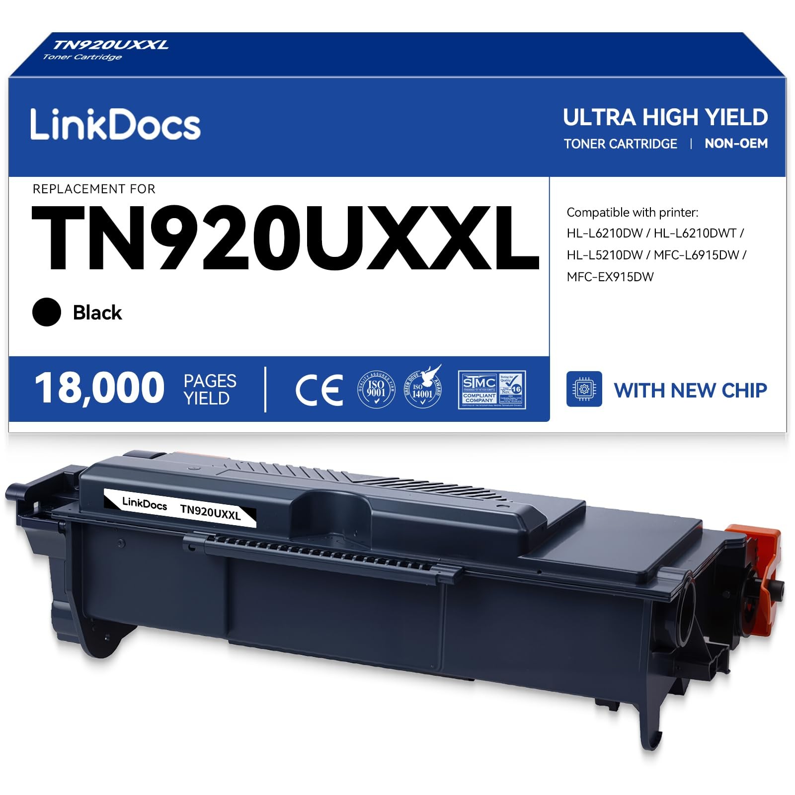 LinkDocs TN920UXXL Ultra High Yield Toner Cartridge V2 Replacement for Brothe...