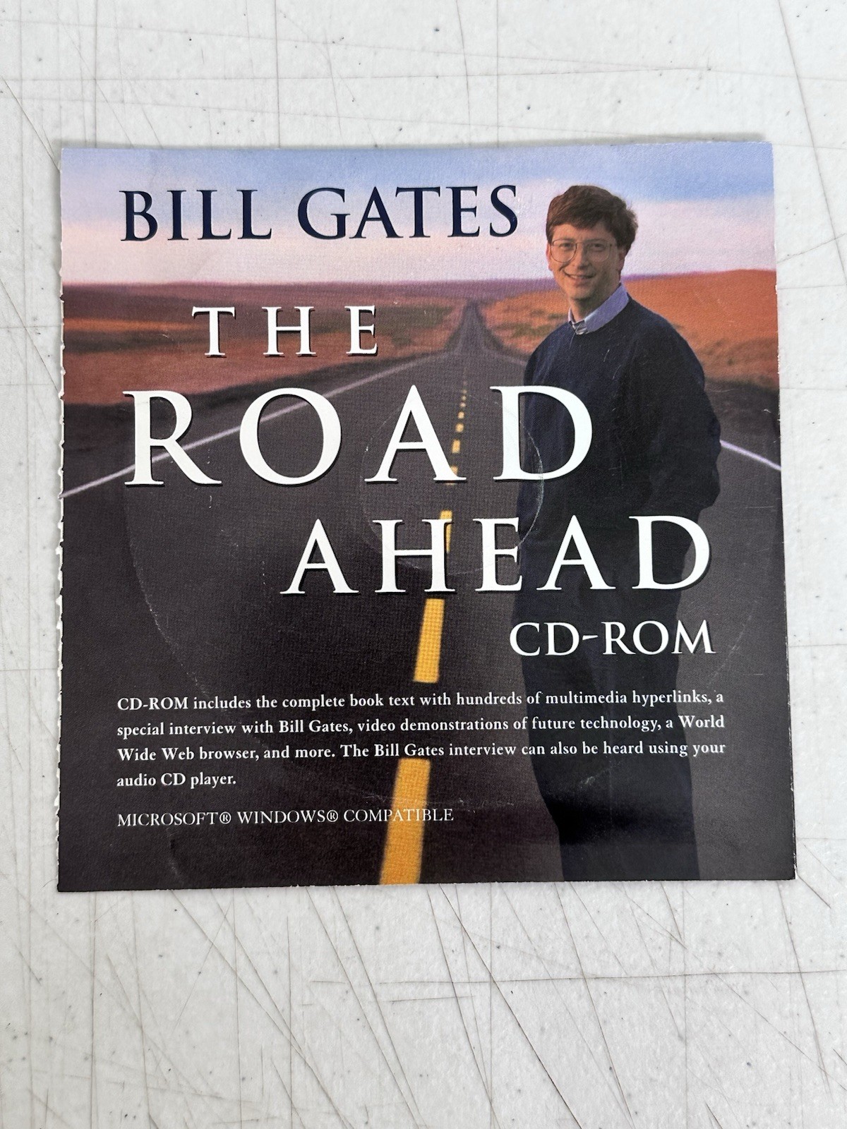 SEALED Vtg 1995 Bill Gates The Road Ahead CD-ROM Microsoft Windows Rare NOS
