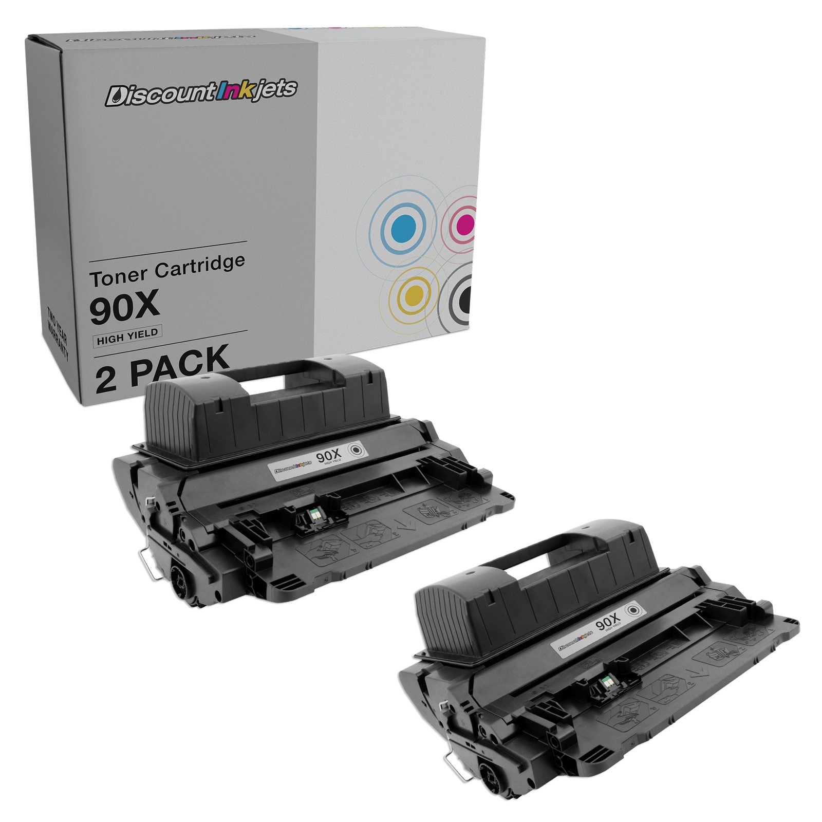 DI Compatible Toner Cartridge Replacements for 90X High yield (2 Pack - Black)