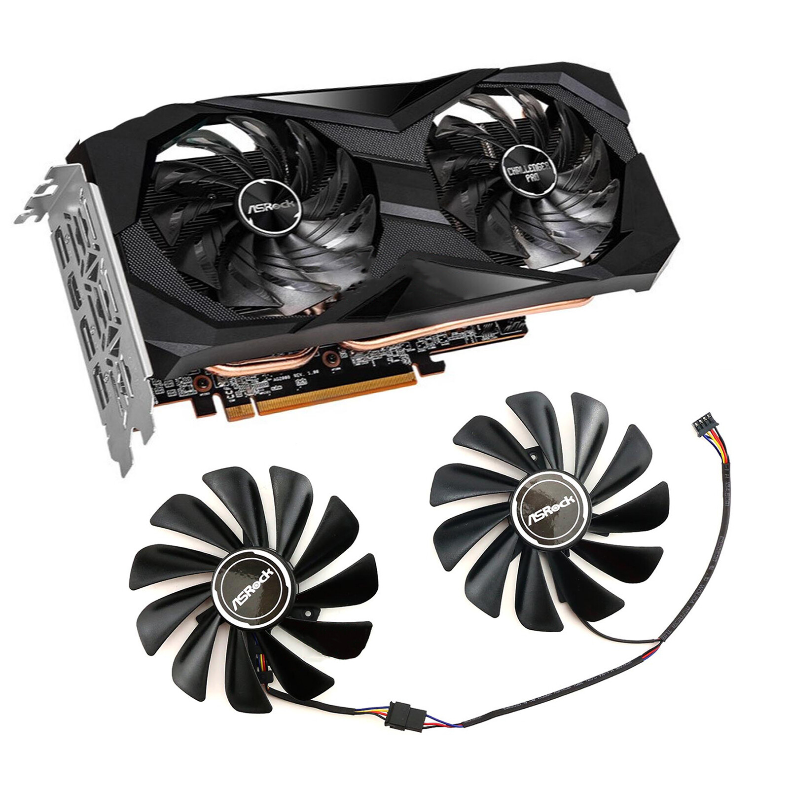 Graphics Card Fan FDC10U12S9-C for ASROCK RX6700XT 6600XT 6600 Challenger