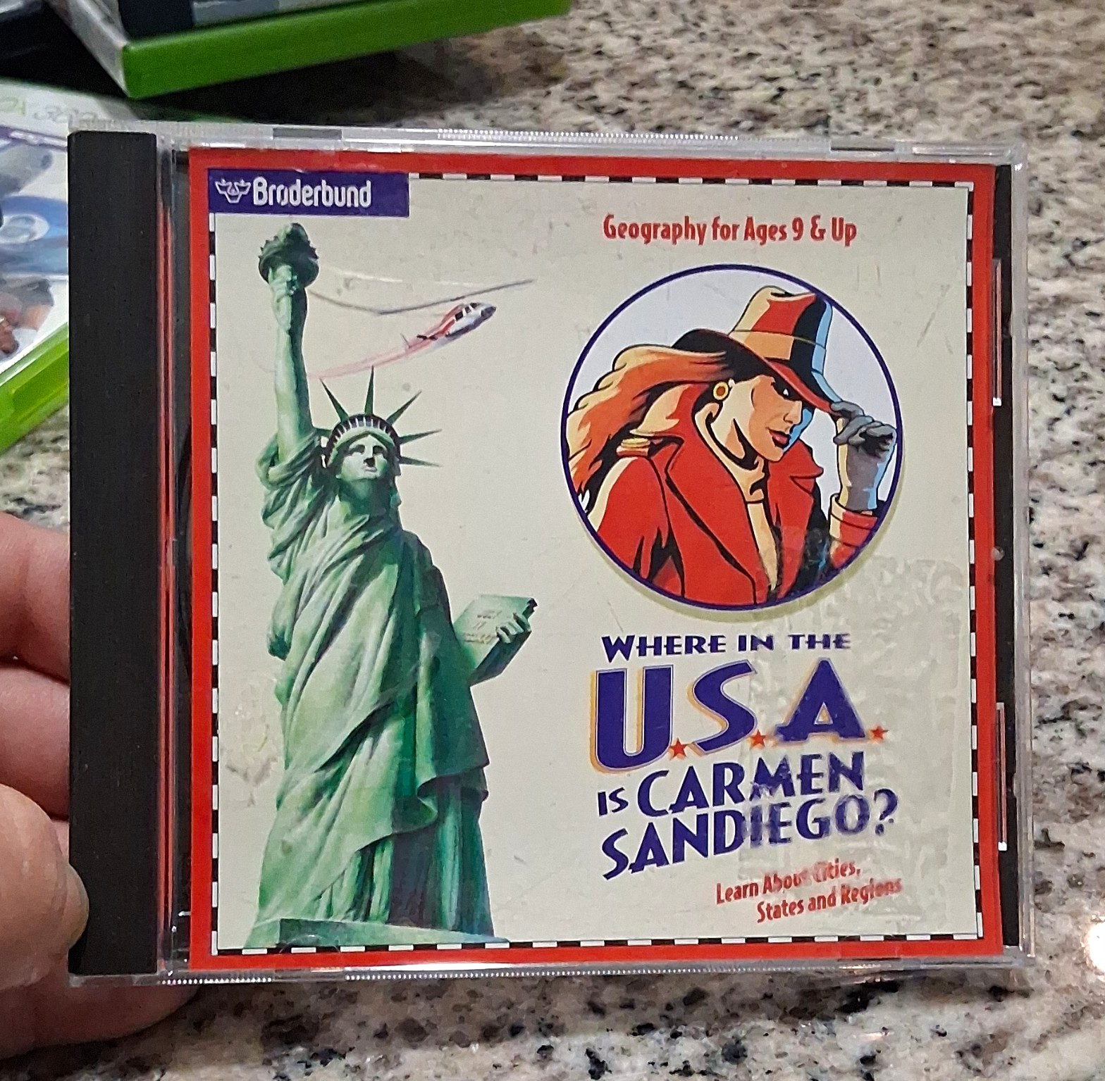 Broderbund Where in the U.S.A. is Carmen Sandiego? Geography CD Win/Mac