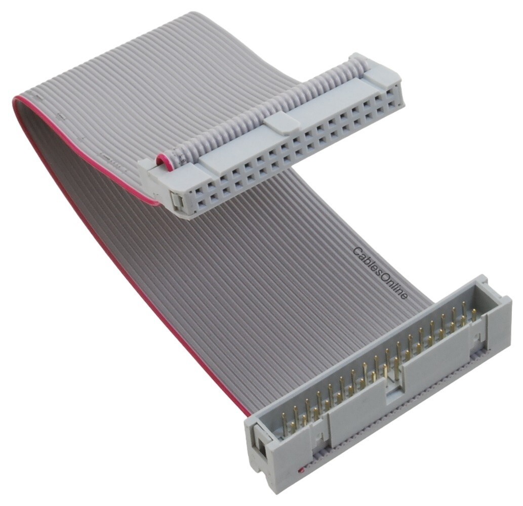 6 inch 34-Pin 2x17 2.54-Pitch IDC 34-Wire Flat Ribbon Extension Cable, FF-E06