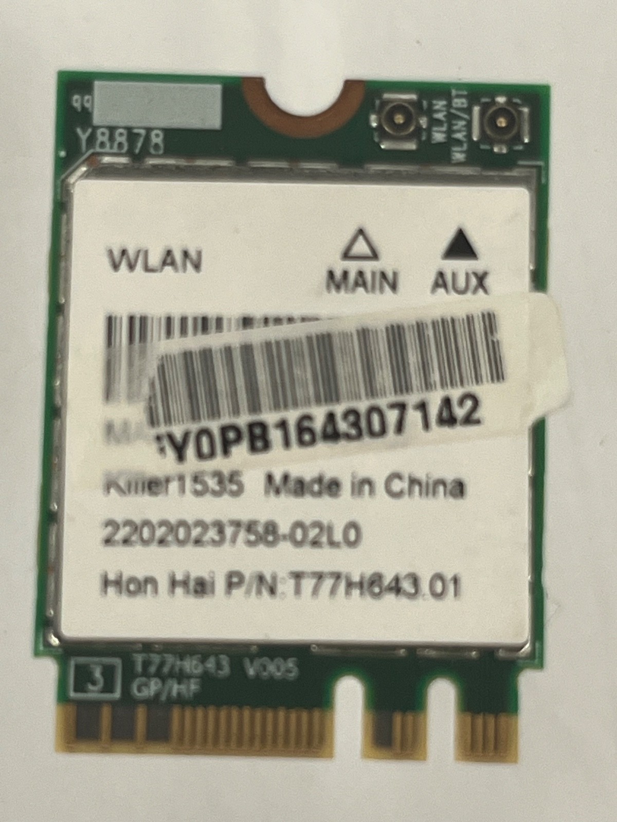 Atheros Killer 1535 Dual-Band Wireless Card | Wi-Fi 5 Bluetooth 4.1 | T77H643.01