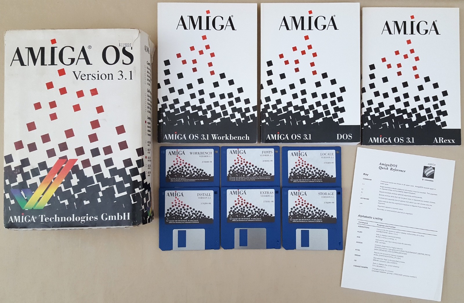 Amiga OS Operating System v3.1 Box Manuals & Install Disks for Amiga - ESCOM