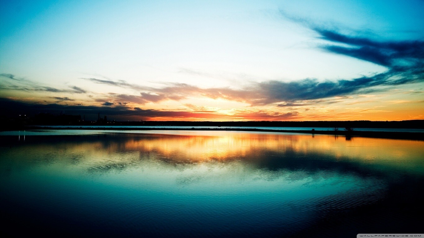 Landscape lake sunset sky Custom Gaming Mat Desk