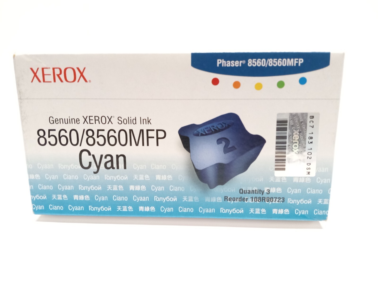 Genuine Xerox Phaser 8560/8560MFP Cyan Solid Ink 108R00723