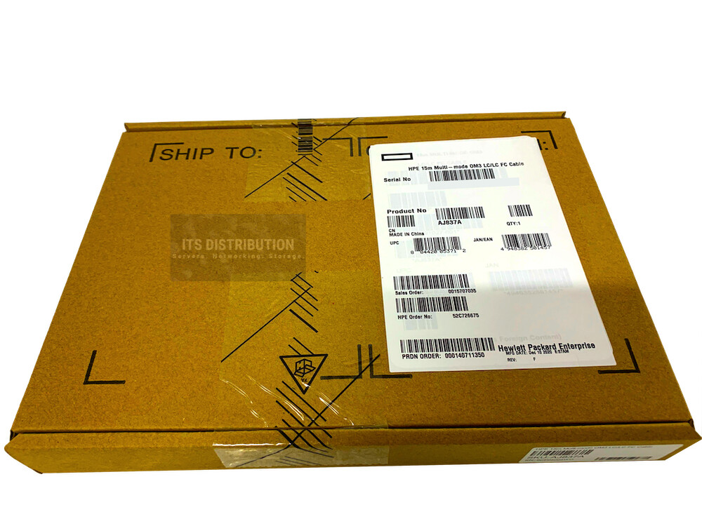 AJ837A I Open Box Genuine HPE 15M Multi-Mode OM3 LC/LC FC Cable