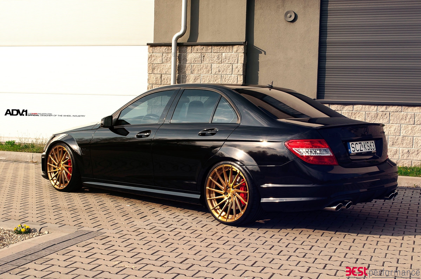 Cars adv1 wheels tuning mercedes Desk Mat Stitched