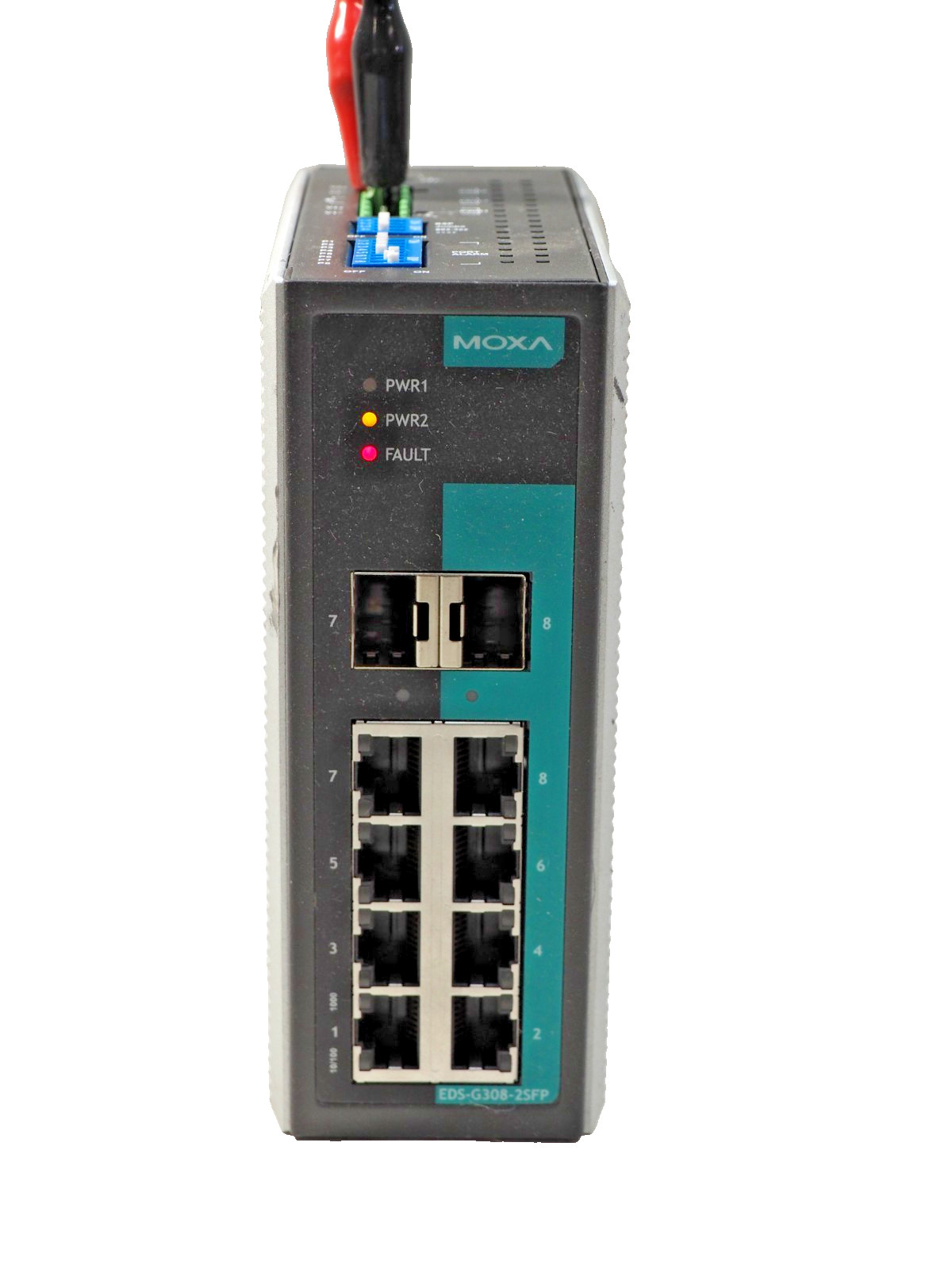 Moxa EDS-G308-2SFP-T 8-port Gigabit Industrial Switch FOR PARTS
