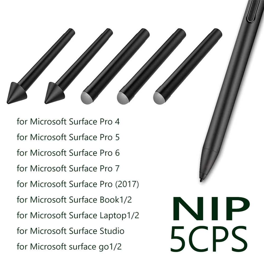 5Pcs Original Stylus Pen Tip HB HB HB 2H 2H for Microsoft Surface Pro 7/6/5/4/Go