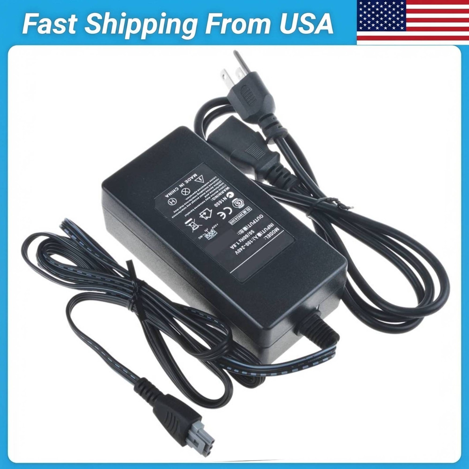 AC/DC Adapter for HP 0957-2166 09572166 AIO Inkjet Fax Copier Printer +32V/+16V