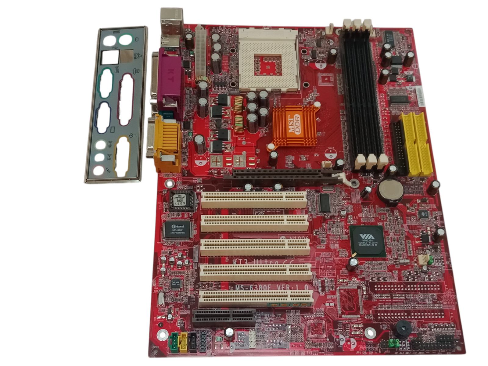 MSI MS-6380E KT3 Ultra Ver:1.0 462/A DDR ATX Motherboard+I/O Shield Tested Works