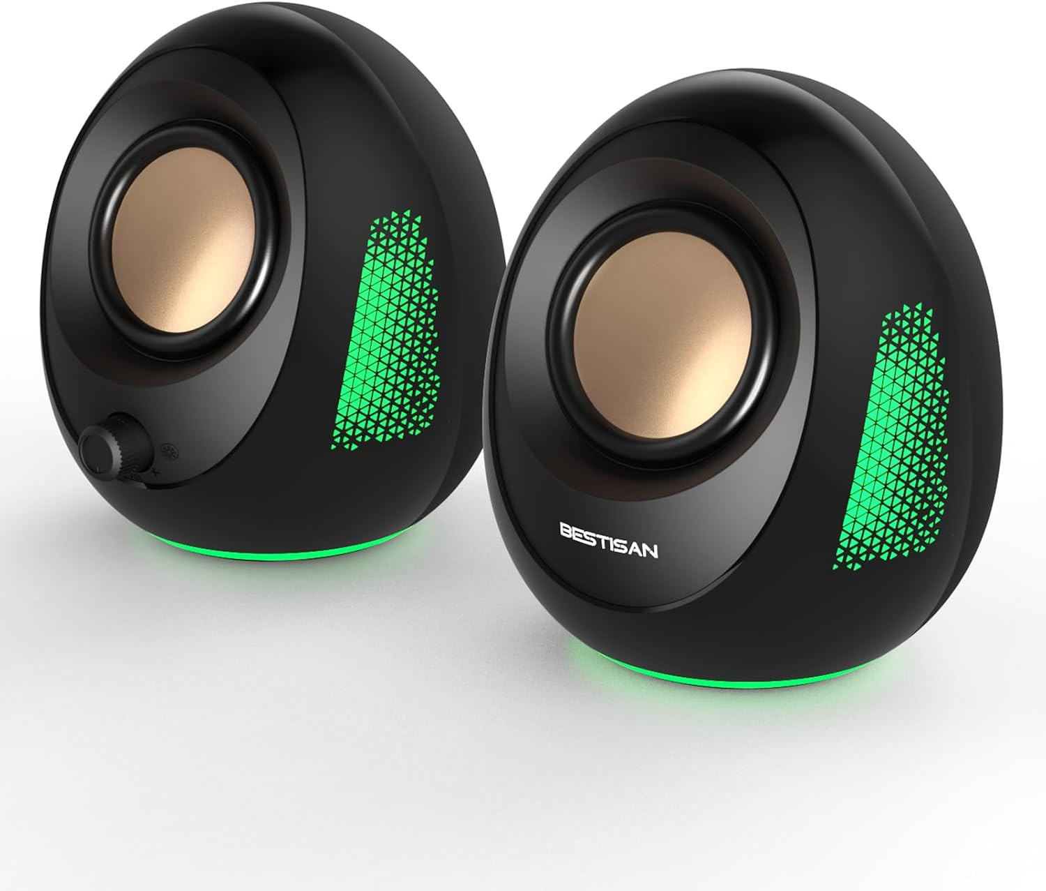Computer Speakers, 20W Peak Power Bluetooth 5.4, USB & USB-C Powered PC Speakers