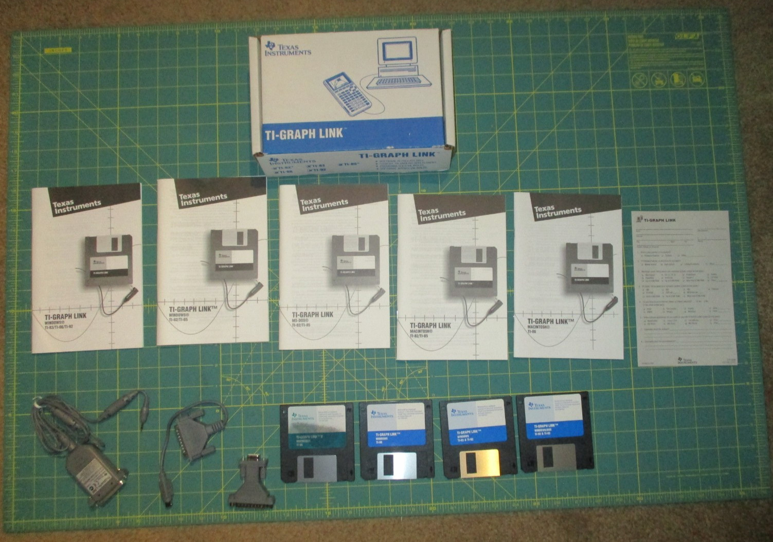 TEXAS INSTRUMENTS CALCULATOR TI-GRAPH LINK Cables Software Macintosh Windows