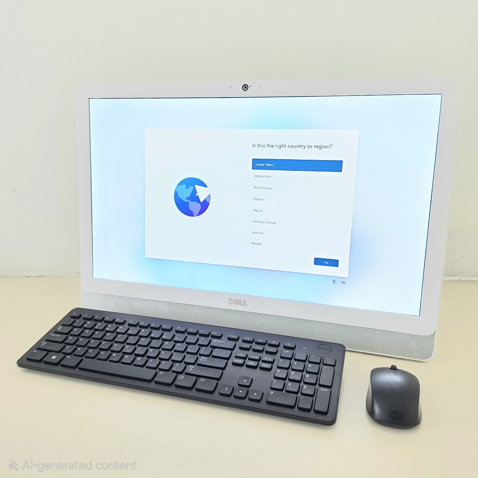 23.8" DELL Inspiron 24 3455 AIO Computer - A6-7310 - 8GB RAM - 256GB SSD - White