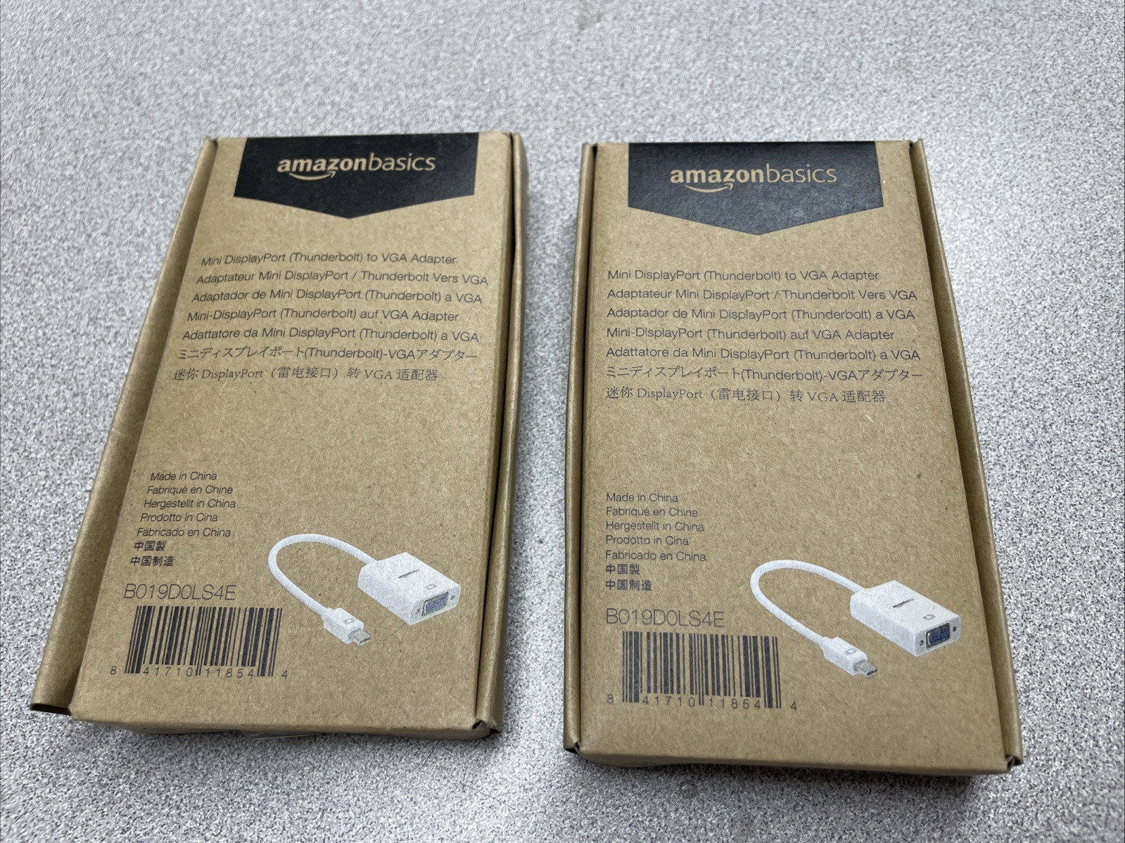 LOT OF 2X Amazon Basics Mini Displayport to VGA Adapter/ NEW