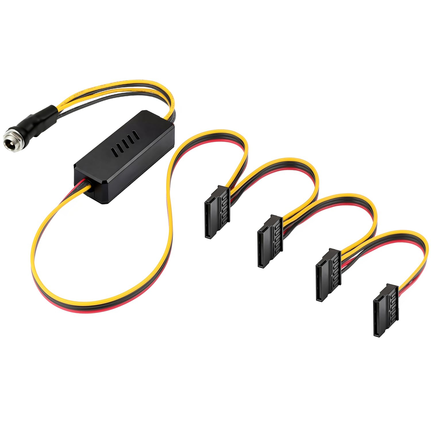 DC 12V Female to 4 SATA IDE 5V Hard Drive Power Supply Cable