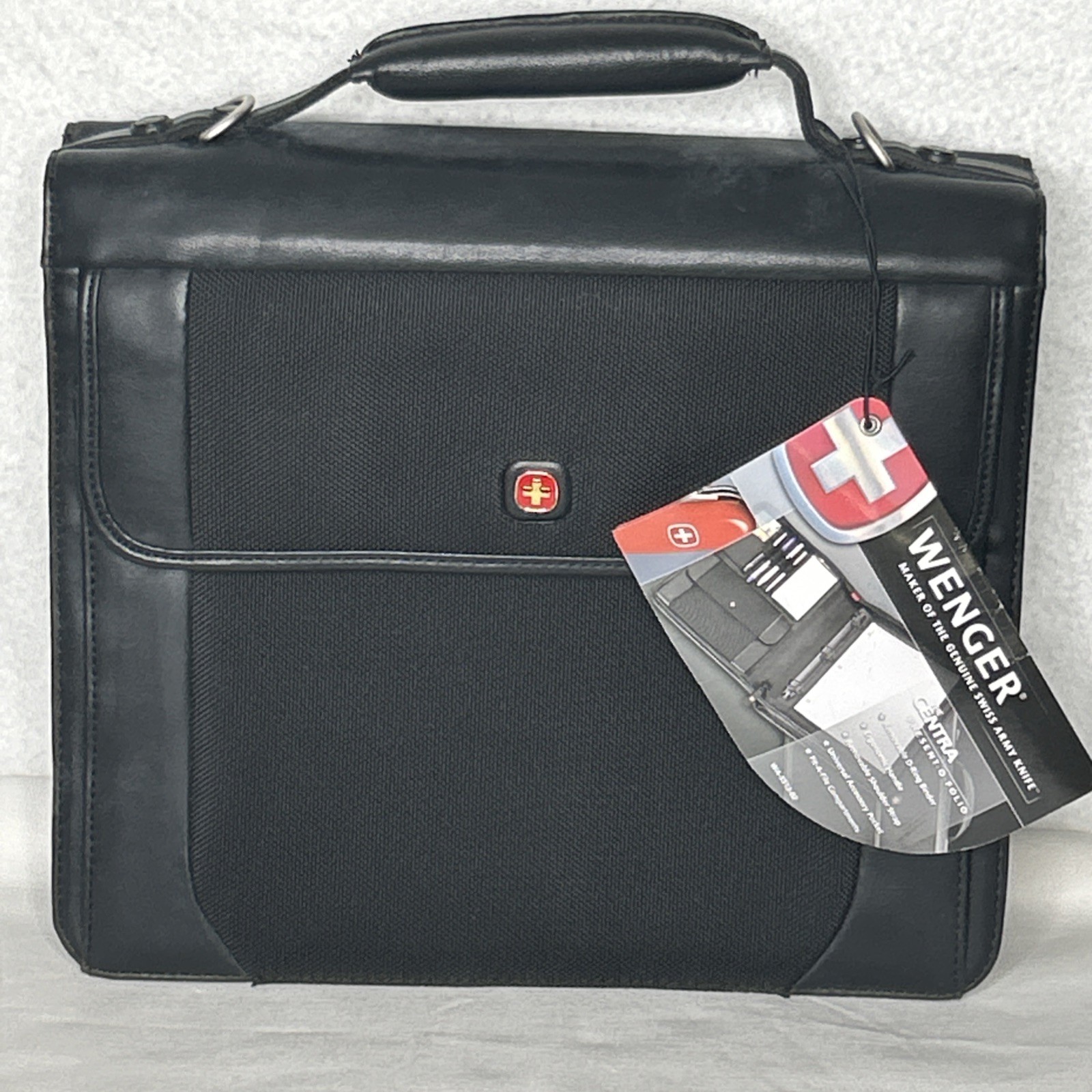 Wenger Swiss Army 17" laptop briefcase black Binder Organization 2 Compartment