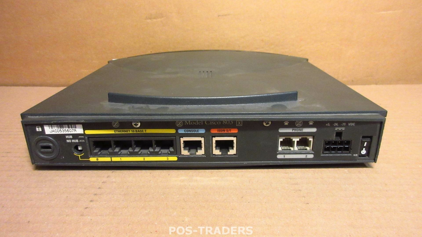 Cisco 800 Series 803 Router ISDN / Console / Ethernet Wired Router EXCL PSU