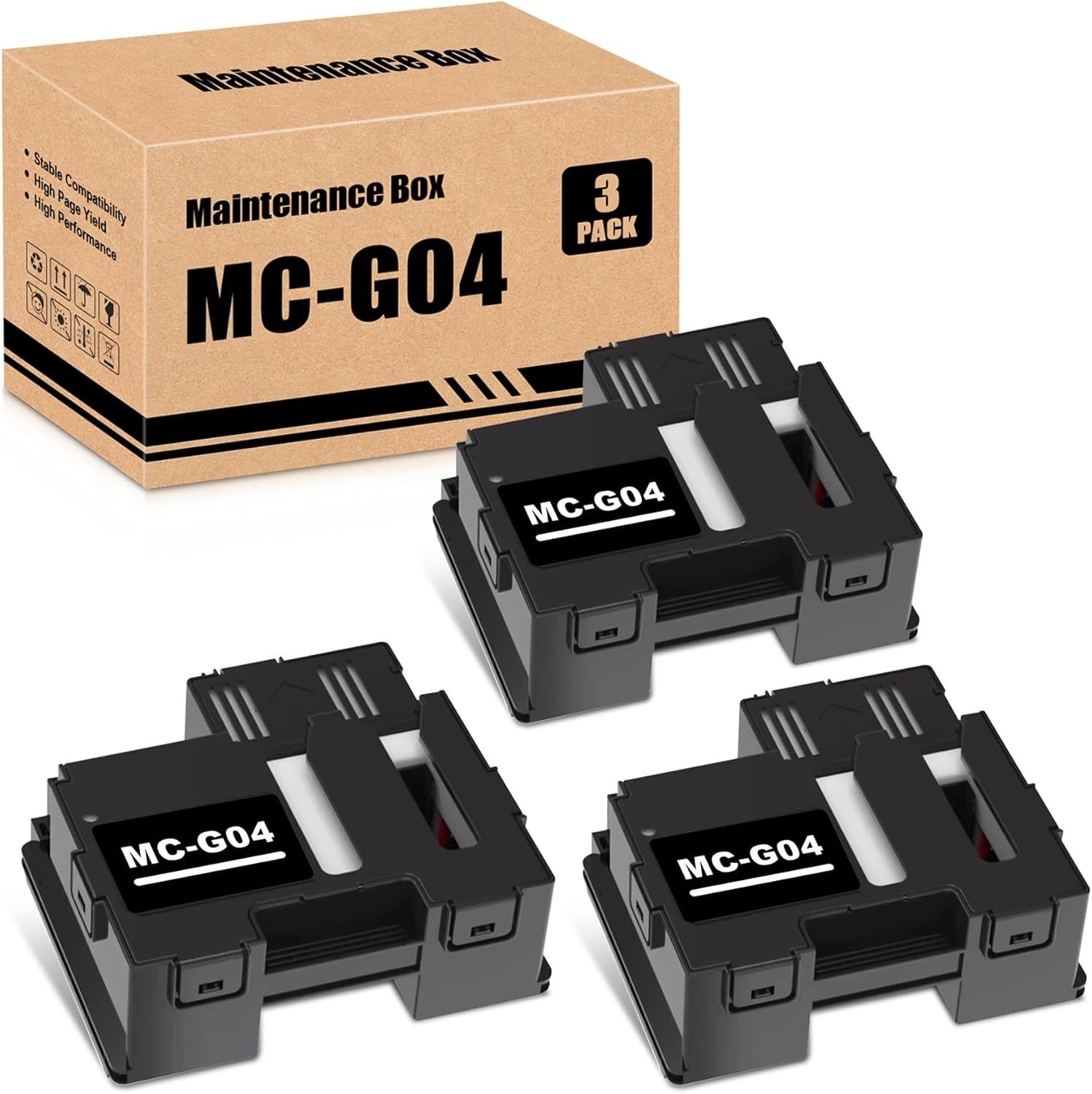 Compatible MC-G04 Maintenance Cartridge G3270 Replacement for Canon G3170 -3tank