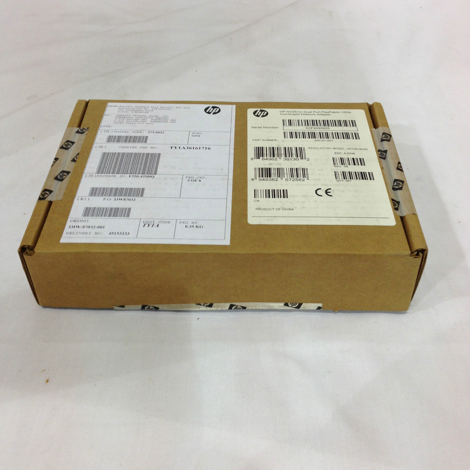 HP BLc NC551m Dual Port FlexFabric 10Gb Converged Network Adapter 580151-B21