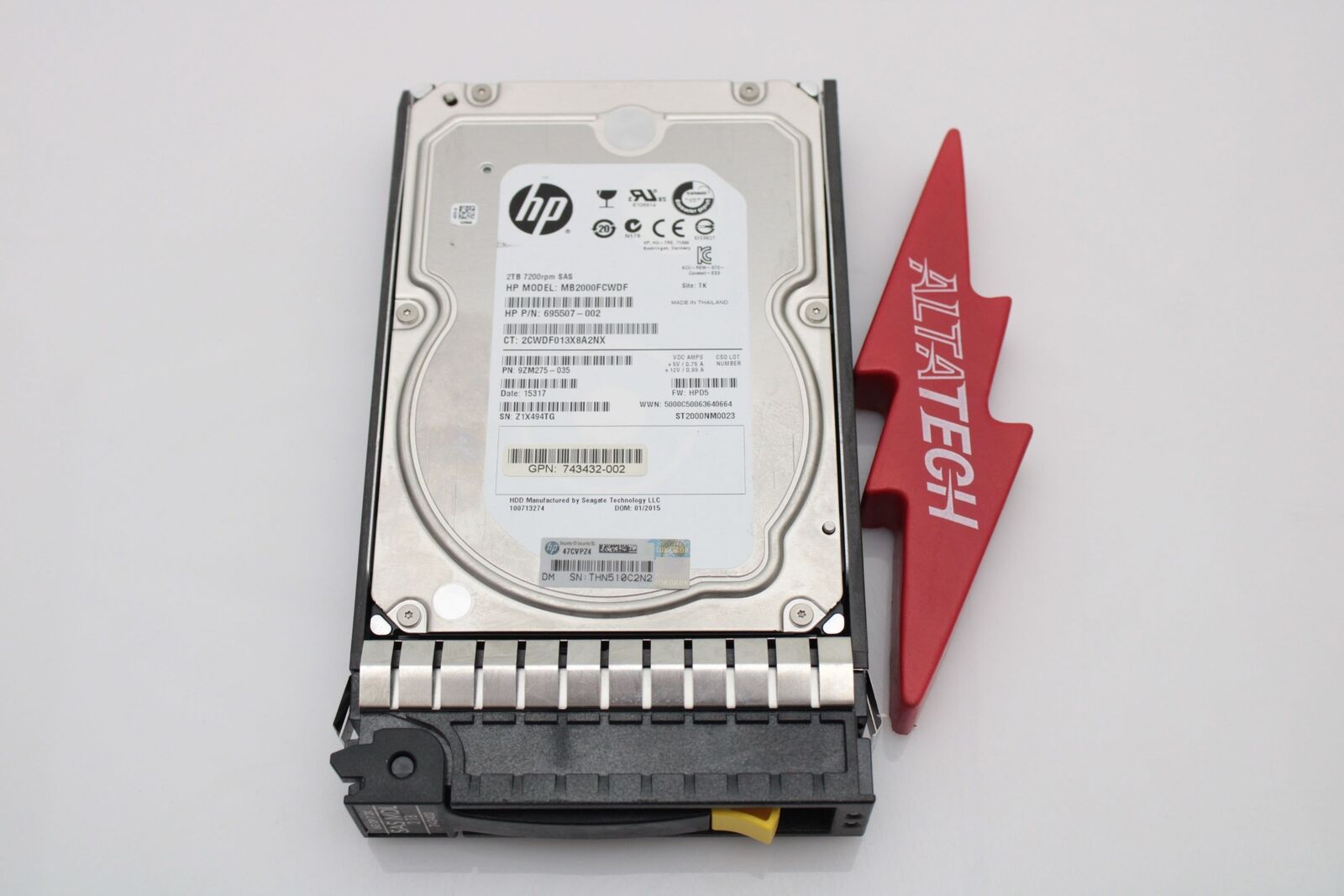 HP 2TB SAS Hard Disk Drive 743403-001 HDD 6GBps 7200rpm 3.5