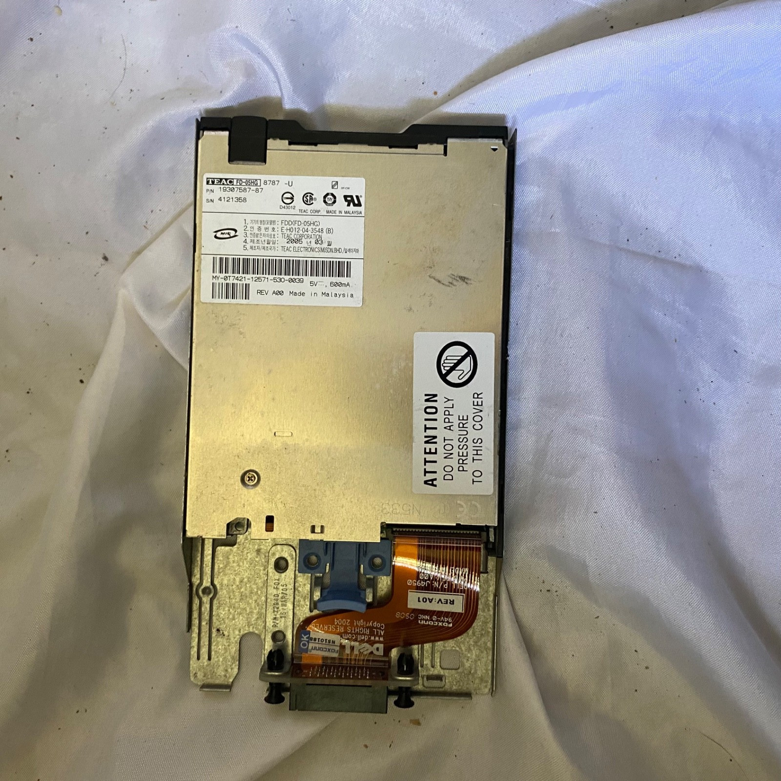 Teac FD-05HG 19307587-87 3.5" Half-Height Internal Black Slim Floppy Drive