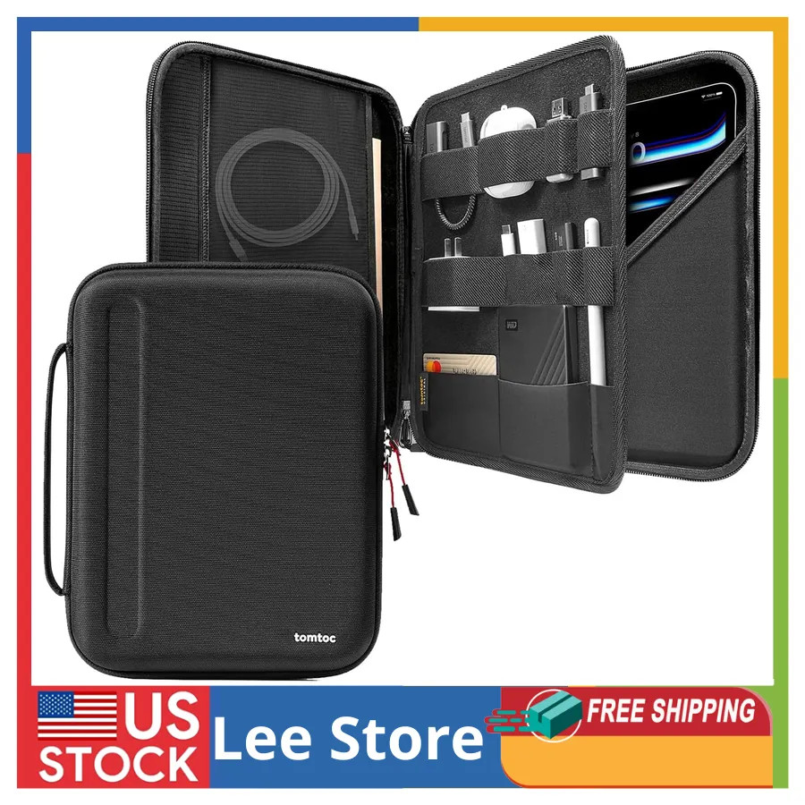 tomtoc Portfolio Case for 13 inch iPad Pro and iPad Air with Accessory Pocket