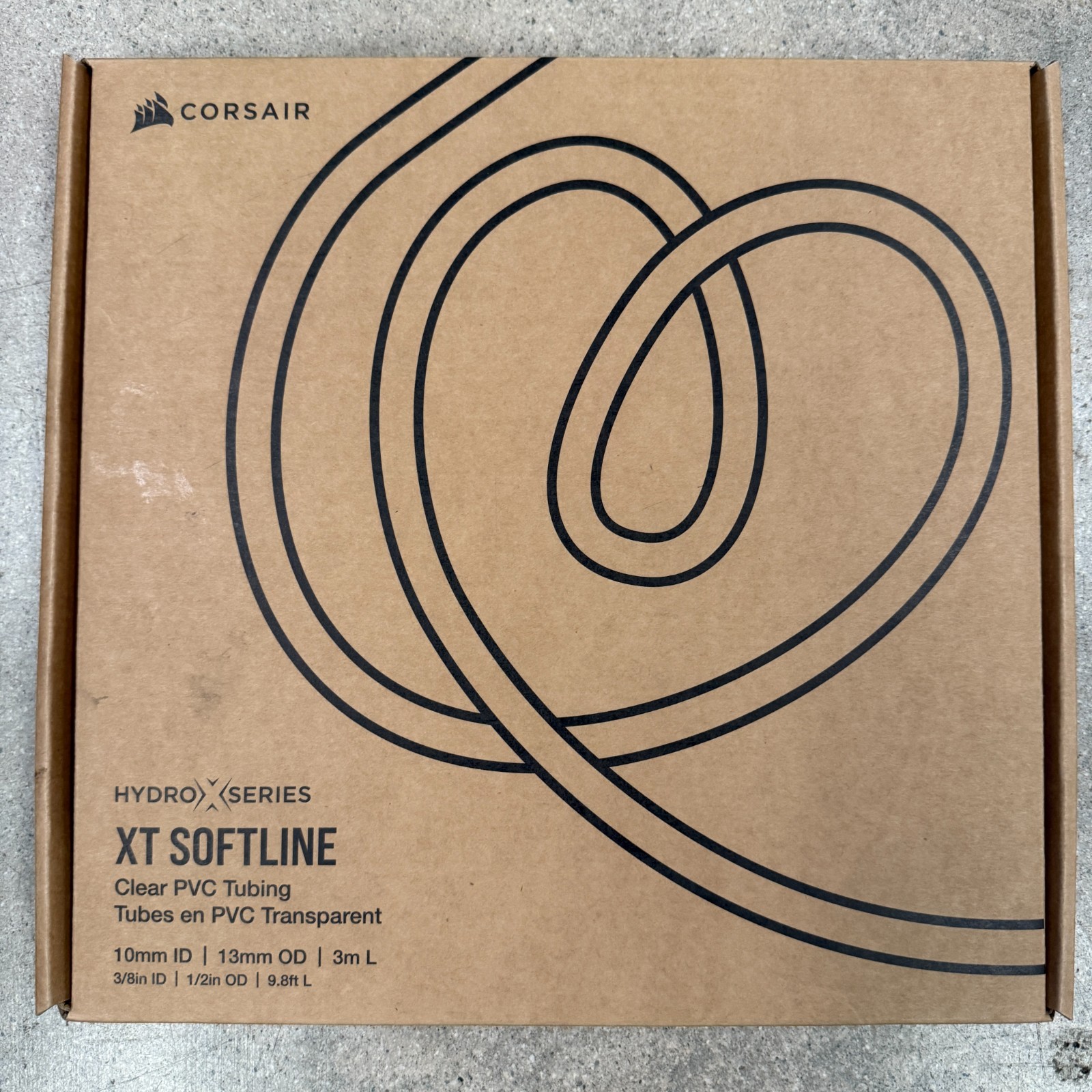 Corsair Hydro X Series XT Softline Clear PVC Tubing 10/13mm (3/8In/ 1/2In) 3m L