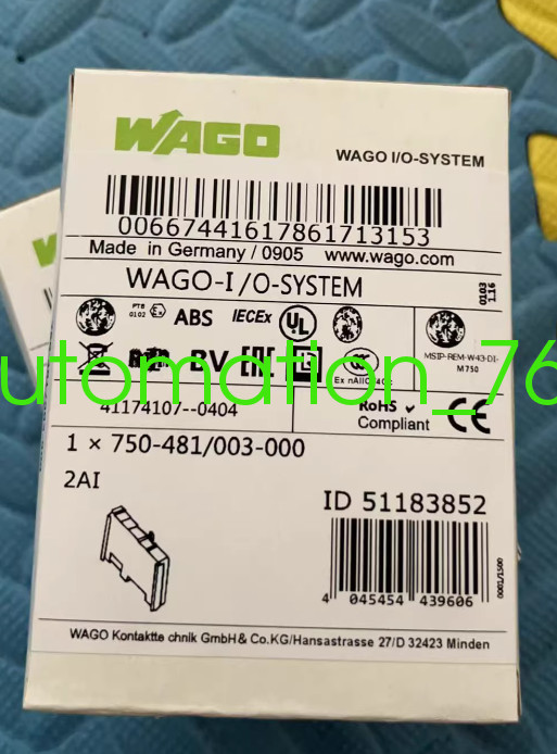 1PCS NEW WAGO 750-481/003-000 Module shipping Via DHL or Fedex