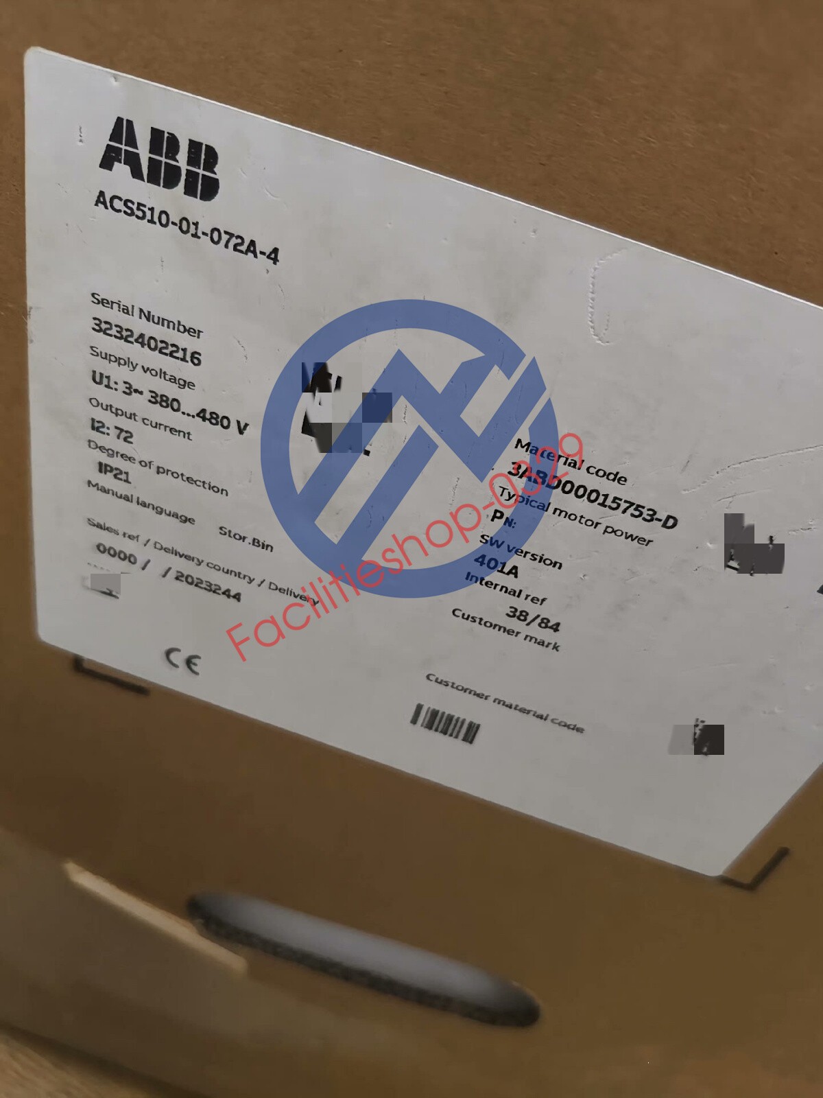 Brand new ACS510-01-072A-4 ABB frequency inverter expedited express DHL/FedEx
