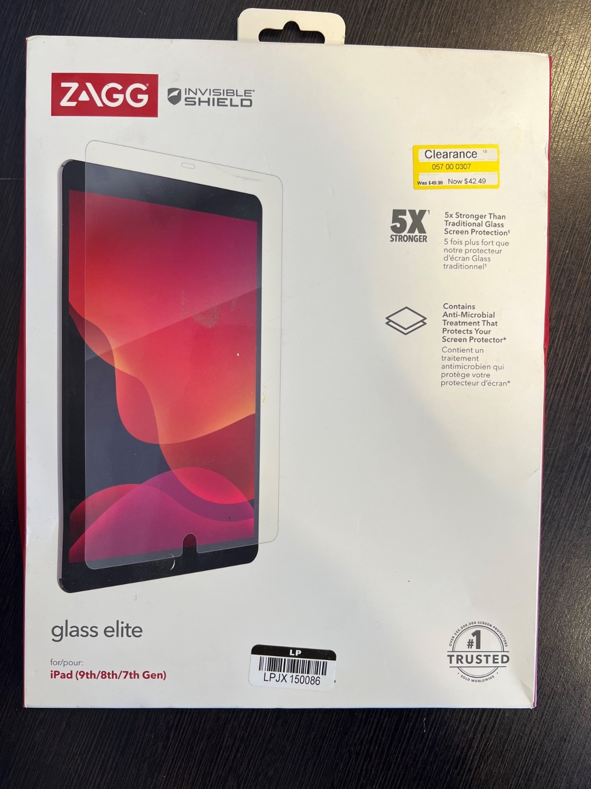 Zagg Invisible Shield Glass Elite Screen Protector for iPad 9th/8th/7th Gen